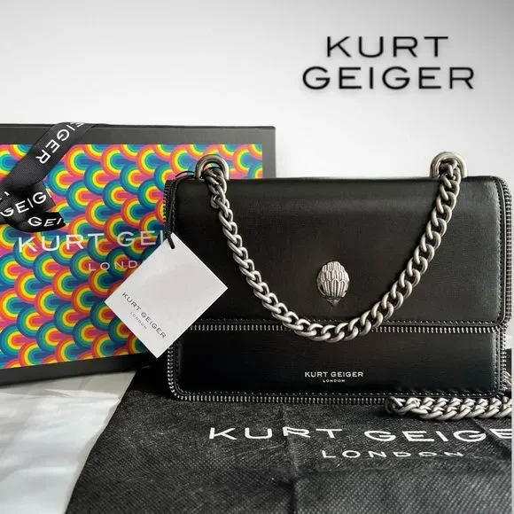 NWT Kurt Geiger London Shoreditch Small Leather & Genuine Calf Hair Shoulder Bag - Picture 9 of 17